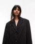 Topshop – Eleganter Oversize-Blazer in Schwarz mit verdrehtem Ärmel