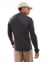 Brave Soul cotton ribbed turtle neck jumper in dark grey