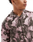 Pull&bear floral print shirt in dusky pink