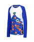 Women's Royal Florida Gators Tinsel Ugly Sweater Long Sleeve T-shirt and Pants Sleep Set