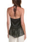 Bcbgmaxazria Fringe Top Women's Black Xxs