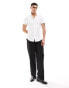 ASOS DESIGN skinny fit royal oxford shirt with cutaway collar in white