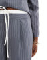 Extro & Vert Plus drawstring tailored trousers in petrol blue and white co-ord