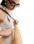 Accessorize straw oversized shoulder bag in natural