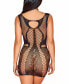 Women’s One Sized Sheer Hosiery 1PC Halter Cutout Chemise Lingerie