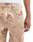 Guess Originals relaxed fit denim jeans in beige with all over cowboy print