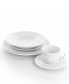 Country Kitchen Solid 20 Piece Porcelain Dinnerware Set, Service for 4