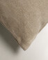 Plain linen cushion cover