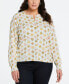 Plus Size Super Soft Floral Print Cardigan Sweater