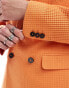 Viggo suit jacket in bright orange waffle