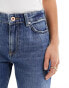 ONLY Petite Jaci mid rise straight jeans in mid blue wash