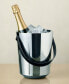 Stainless Steel and Leather Champagne Bucket