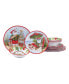 Santa's Wish Melamine 12 Pc. Dinnerware Set, Service for 4