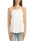 Juniors' Round-Neck Lace-Trim Sleeveless Top