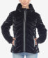 Women's Midweight Quilted Contrast with Thumbholes Hooded Jacket