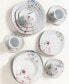 Small Floral Design Square Dinnerware Set, 20 Piece