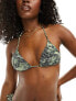 Stradivarius bikini top with twist strap in print