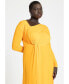 Plus Size Twist Detail Fit And Flare