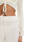 Vero Moda plisse shorts co-ord in cream