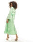 Closet London pleated midi dress in mint