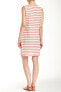 Max Studio Cutout Neck Striped Shift Dress 123718 Sz. S $98