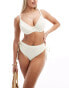 Peek and Beau Fuller Bust underwire bikini top in cream jacquard with gold shell charms