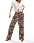 Vero Moda wide leg trousers in leopard print