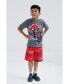 Toddler Boys Spider-Man T-Shirt and French Terry Shorts Outfit Set to (12 Months - 18-20)