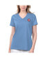 Women's Light Blue Chicago Cubs Game Time V-Neck T-shirt