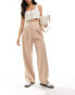 Miss Selfridge tailored wide leg trouser in taupe