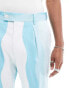 Viggo suit trousers in wave print in light blue