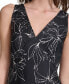 Women's Printed Double V-Neck Dress