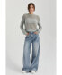 Women's Donna Linen Cotton Mix Media Pullover