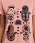 Women's Hamsa Hands Graphic Print Crewneck T-Shirt