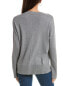 Hannah Rose High-Low Cashmere-Blend Sweater Women's Grey O/S