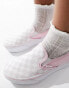 Vans classic slip on platform trainers in pink and white