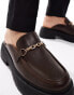 ASOS DESIGN chunky mule loafers in brown