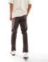 ASOS DESIGN tapered washed chino in brown