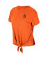 Women's Orange Distressed Syracuse Orange Finalists Tie-Front T-shirt