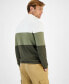 Men's Tri-Block Full-Zip Sweater, Created for Macy's