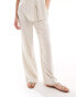 Pieces wide leg linen trousers co-ord in cream