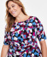 Plus Size Printed Gathered Sheath Dress