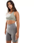 Nike Training Swoosh light support sports bra in khaki