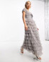 Amy Jane London Sofia tulle maxi dress in grey