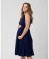 Maternity Knife Pleat Sleeveless Dress Blueprint