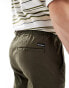 Threadbare pull on slim chino trouser in khaki