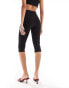 & Other Stories capri trousers with front pockets and concealed zip hem splits in black