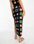 ASOS DESIGN crochet patchwork co-ord maxi skirt in multi