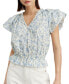 Women's Egret Flutter-Sleeve Top