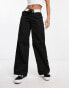 Dickies grove hill wide leg trousers in black